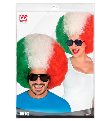 e-carnavalskleding-SYK Pruik Italië rood wit groen