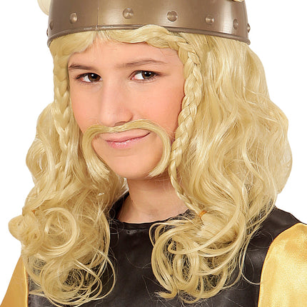 e-carnavalskleding-SYK Pruik kind Romein met snor