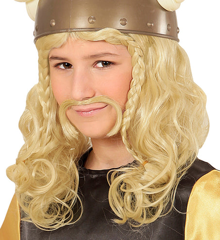 e-carnavalskleding-SYK Pruik kind Romein met snor