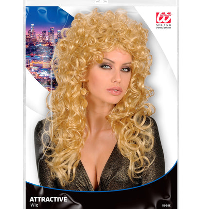 e-carnavalskleding-SYK pruik krulpruik beauty blond