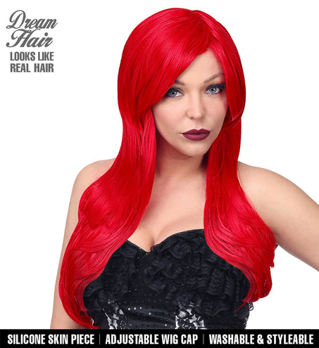 e-carnavalskleding-SYK Pruik lang rood haar Cosplay Alicia