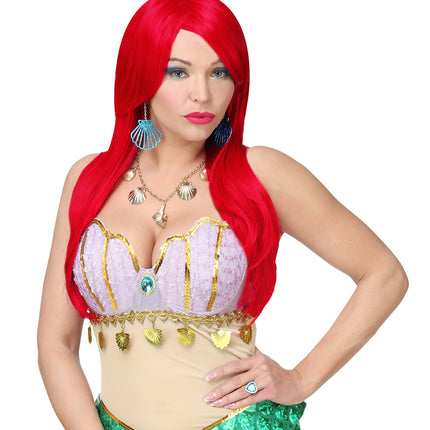 e-carnavalskleding-SYK Pruik lang rood haar Cosplay Alicia