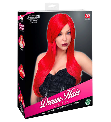 e-carnavalskleding-SYK Pruik lang rood haar Cosplay Alicia