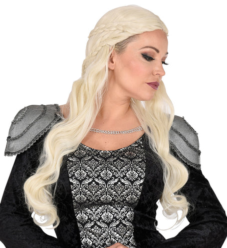 e-carnavalskleding-SYK Pruik lange blonde haren met krul