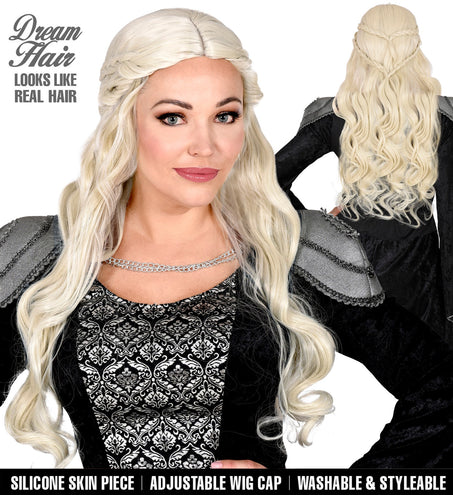 e-carnavalskleding-SYK Pruik lange blonde haren met krul