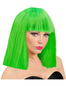 e-carnavalskleding-SYK Pruik neon groen showgirl