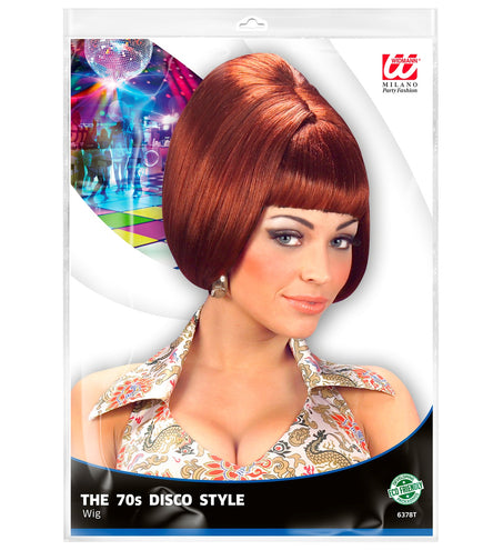 e-carnavalskleding-SYK pruik party girl 70s bruin