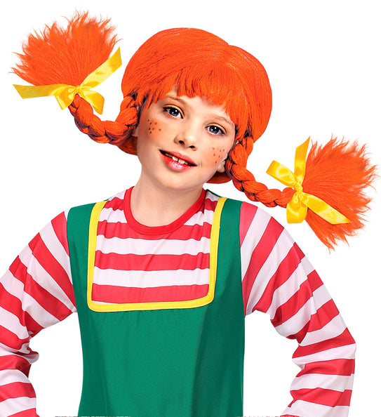 e-carnavalskleding-SYK Pruik Pipi met staartjes kinderen