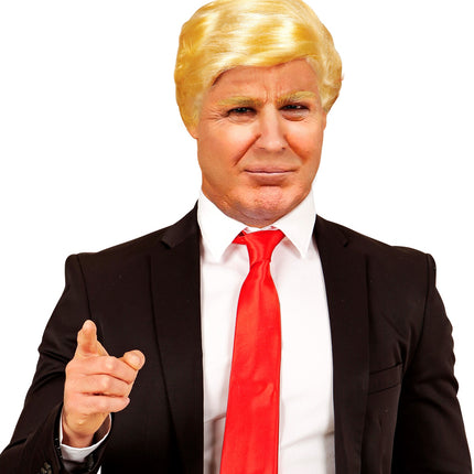 e-carnavalskleding-SYK Pruik President Trump America first