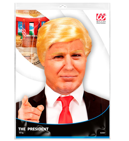 e-carnavalskleding-SYK Pruik President Trump America first