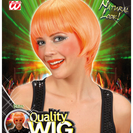 e-carnavalskleding-SYK pruik rave neon oranje