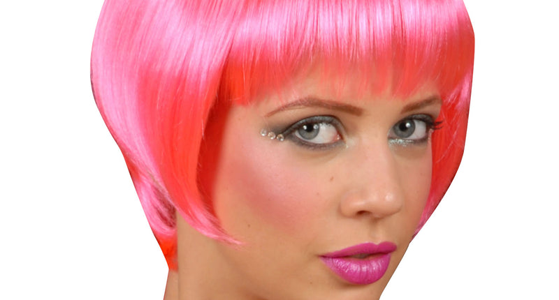 e-carnavalskleding-SYK pruik rave roze