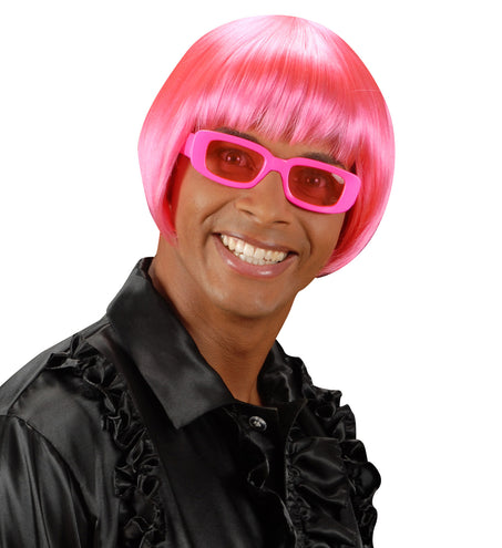 e-carnavalskleding-SYK pruik rave roze