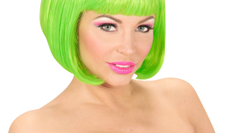 e-carnavalskleding-SYK Pruik, Valentina Neon, Groen