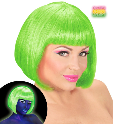 e-carnavalskleding-SYK Pruik, Valentina Neon, Groen