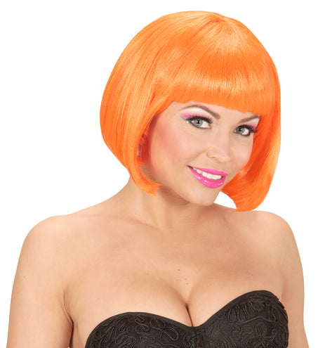 e-carnavalskleding-SYK Pruik, Valentina Neon, Oranje