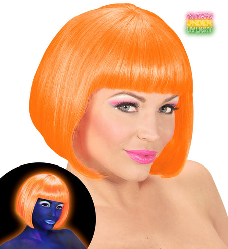 e-carnavalskleding-SYK Pruik, Valentina Neon, Oranje