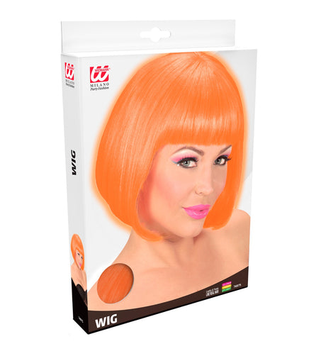 e-carnavalskleding-SYK Pruik, Valentina Neon, Oranje