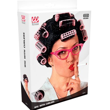 e-carnavalskleding-SYK Pruik Vanity Met Krulspelden (In Plastic Doos)