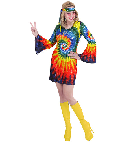 e-carnavalskleding-SYK Psychedelische hippie jurk dames