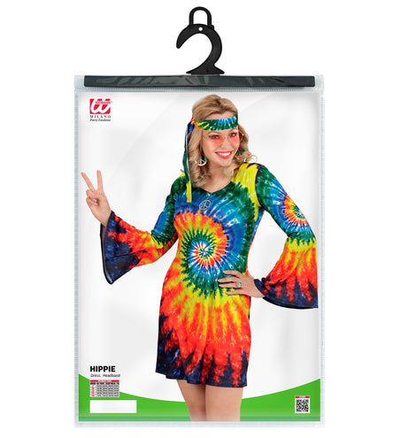 e-carnavalskleding-SYK Psychedelische hippie jurk dames