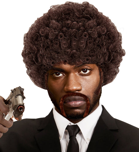 e-carnavalskleding-SYK Pulp fiction pruik bruin