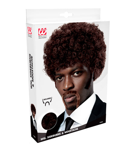 e-carnavalskleding-SYK Pulp fiction pruik bruin
