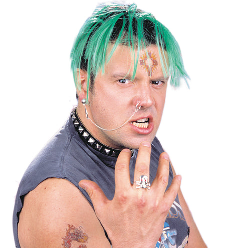 e-carnavalskleding-SYK Punk oorbel en ring