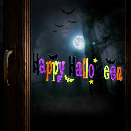 e-carnavalskleding-SYK Raamsticker happy Halloween