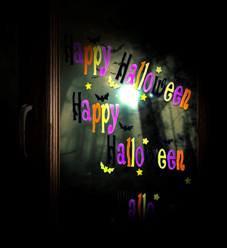 e-carnavalskleding-SYK Raamsticker happy Halloween