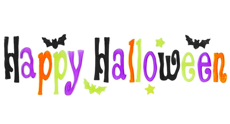 e-carnavalskleding-SYK Raamsticker happy Halloween