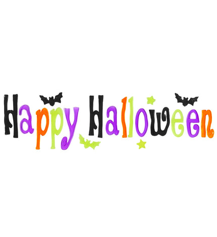 e-carnavalskleding-SYK Raamsticker happy Halloween