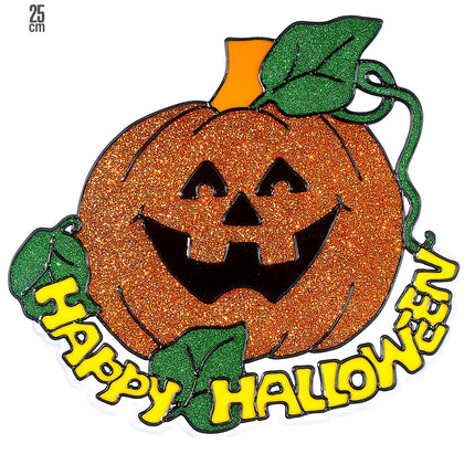 e-carnavalskleding-SYK Raamsticker Happy halloween pompoen