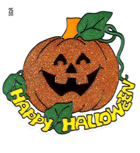 e-carnavalskleding-SYK Raamsticker Happy halloween pompoen