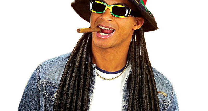 e-carnavalskleding-SYK Rasta hoed met dreadlocks reggae