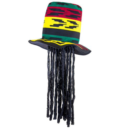 e-carnavalskleding-SYK Rasta hoed met dreadlocks reggae