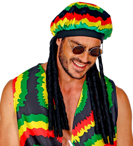 e-carnavalskleding-SYK Rasta muts met dreadlocks