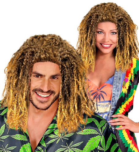 e-carnavalskleding-SYK Rasta pruik bruin blond