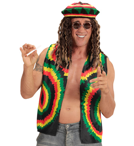 e-carnavalskleding-SYK Rasta vest  voor Jamaica party