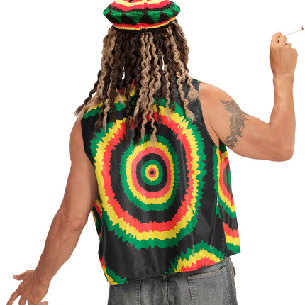 e-carnavalskleding-SYK Rasta vest  voor Jamaica party