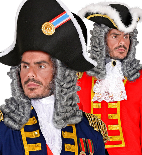 e-carnavalskleding-SYK Rechter of piraten pruik grijs