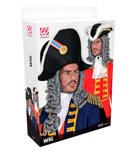 e-carnavalskleding-SYK Rechter of piraten pruik grijs