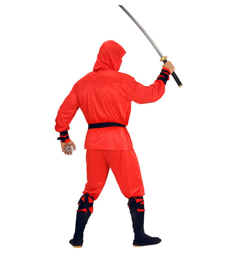e-carnavalskleding-SYK Red Dragon Ninja pakken voor volwassenen