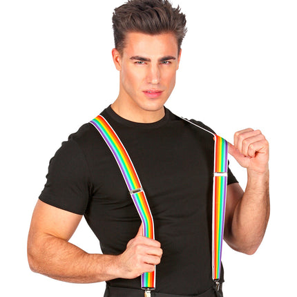 e-carnavalskleding-SYK Regenboog bretels rechte streep