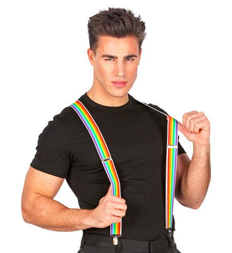 e-carnavalskleding-SYK Regenboog bretels rechte streep