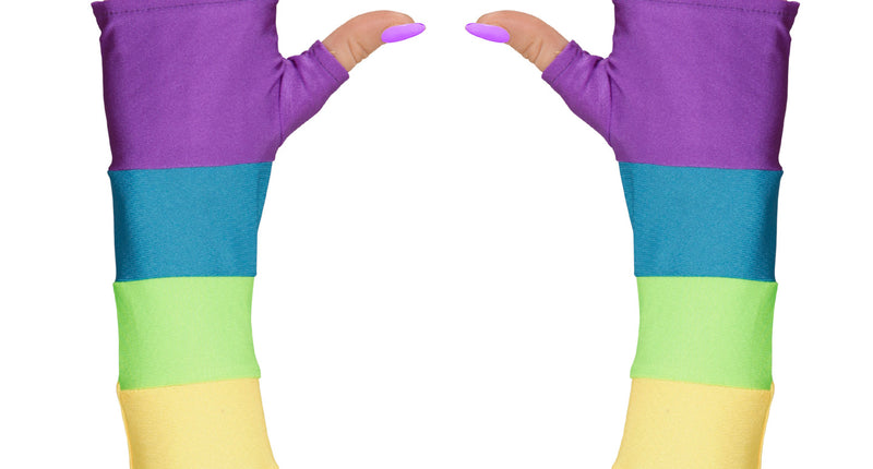e-carnavalskleding-SYK Regenboog handschoenen
