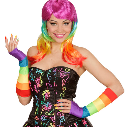 e-carnavalskleding-SYK Regenboog handschoenen