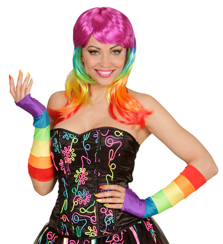e-carnavalskleding-SYK Regenboog handschoenen
