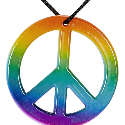 e-carnavalskleding-SYK Regenboog hippie halskettingen