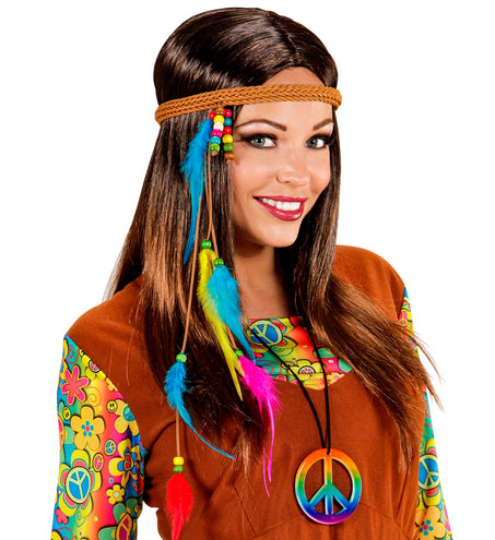 e-carnavalskleding-SYK Regenboog hippie halskettingen